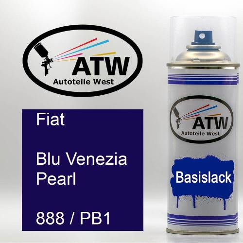 Fiat, Blu Venezia Pearl, 888 / PB1: 400ml Sprühdose, von ATW Autoteile West.